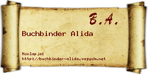 Buchbinder Alida névjegykártya